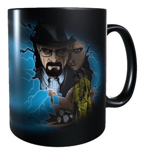 Taza Mágica Negra Cambia Color , Diseños De Breaking Bad