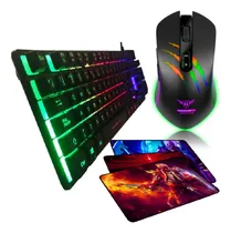 Comprar Kit Gamer 3 En 1: Teclado Semi+ Mouse Gamer Rgb 6400dpi+pad