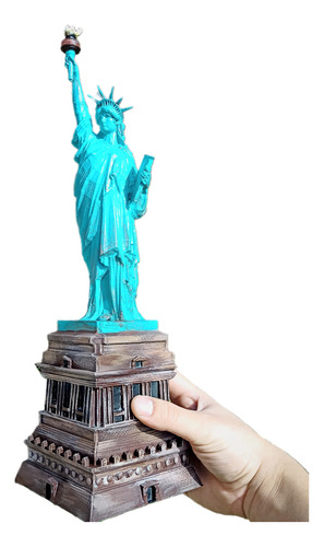 Estatua De La Libertad 3d Pintada A Mano Adornos Decoración