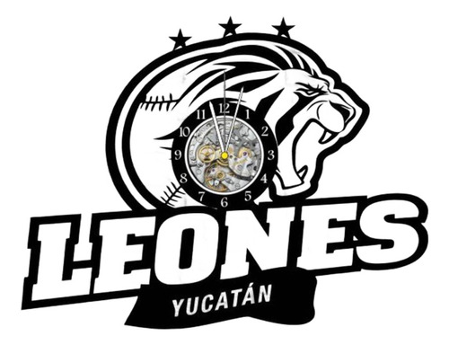 Reloj Corte Laser 4273 Leones De Yucatan Logo