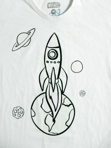 Playera Adulto Cohete Cambia Color