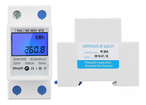 Ddm15sd Medidor Energia Monofasico Kwh Electronico Digital