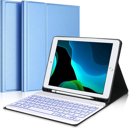 Funda Para Teclado Para iPad 7 Colores Retroiluminados