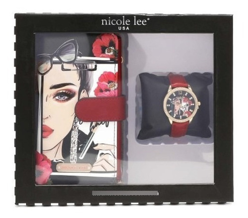 Reloj Y Billetera Nicole Lee Original Caja De Regalo