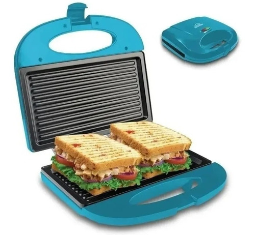 Sandwichera Grill Asador 2 En 1 Home Elements Antiadherente 