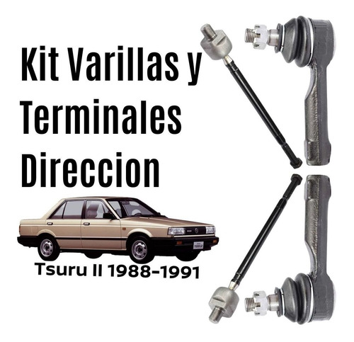 Kit Varillas Y Terminales De Direccion Tsuru 1989 Safety