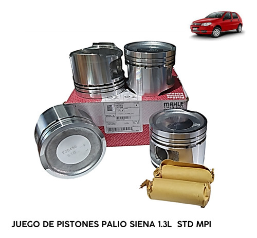 Juego De Pistones Fiat Palio Siena Mpi 1.3/8v  Std