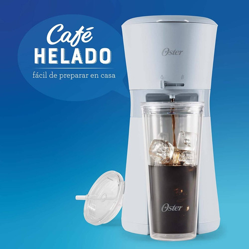 Cafetera Para Café Helado Oster 2.5 Tazas Blanco Con Vaso