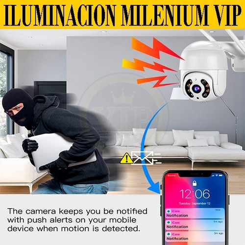 Imagen 7 de 8 de Cámara Seguridad Vigilancia Wifi Exterior Resistente Agua
