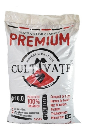 Sustrato Premium Cultivate 25l