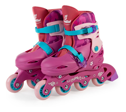 Patins Infantil Roller Inline Rosa 34-37 Fenix