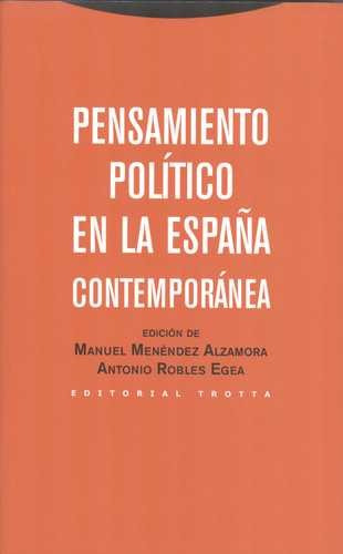 Libro Pensamiento Político En La España Contemporánea