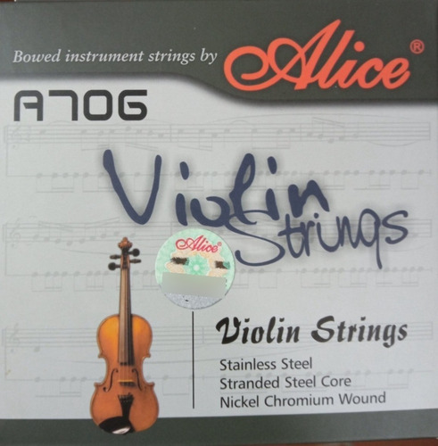 Set De Cuerdas Profesionales De Violín Alice
