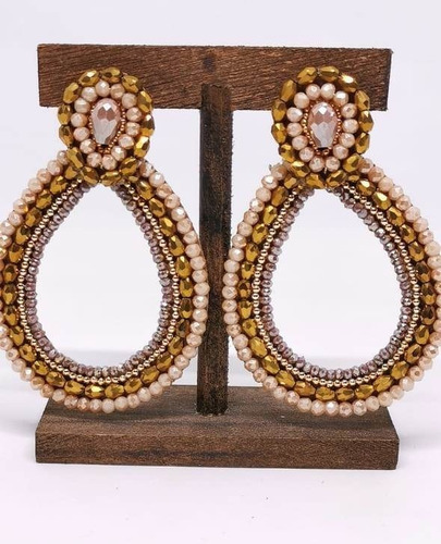 Imagen 2 de 3 de Arete Gota Abierta Grande