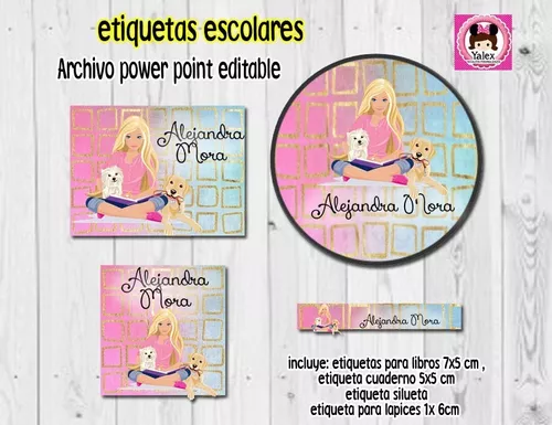 Kit Editable Etiquetas Escolares Barbie Imprimible en venta en Iztacalco Distrito por sólo $ 69.00 - OCompra.com Mexico
