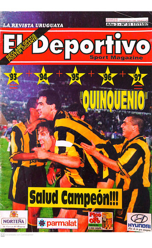  Revista El Deportivo Peñarol Campeon 1997 Quinquenio