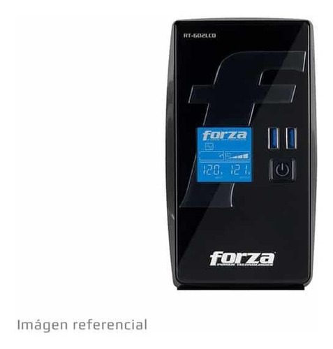 Imagen 2 de 4 de Ups Forza 600va Rt-602lcd 360w 8 Tomas / 2 Usb 220v