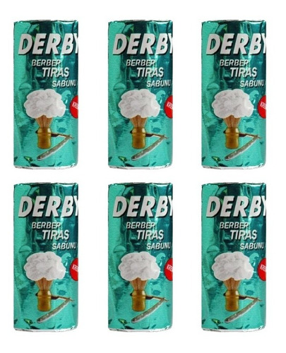 6 Jabónes De Afeitar En Barra De 75gr C/u Derby