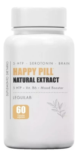 Happy Pill | 5htp 100mg X 60 Vcaps. | Serotonina. Triptofano Sabor Neutro