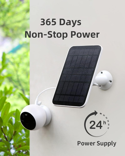 Panel Solar Portátil 2,6w Para Cámaras Seguridad Al Aire