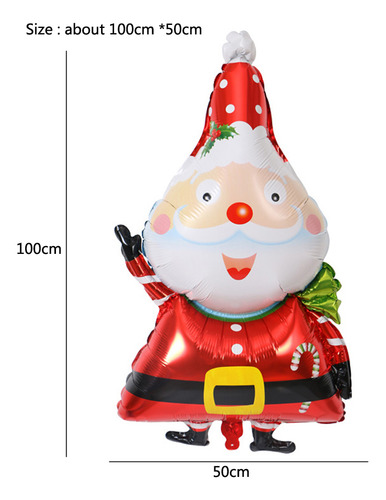 Globo Navideño De 100 X 50 Cm, Globos De Aluminio, Globo De