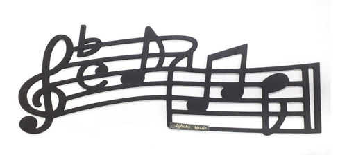 Quadro Decorativo Musical Mdf Pentagrama Music 0,90x0,34cm