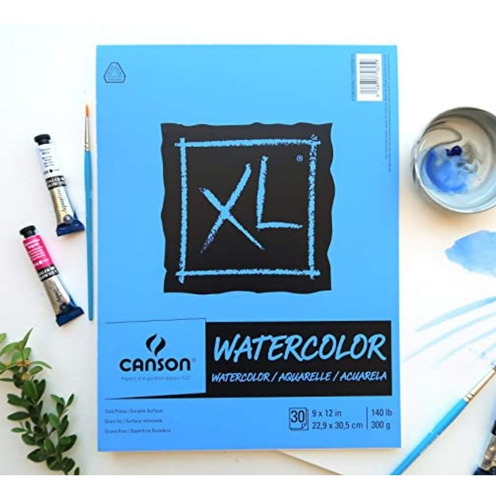 Imagen 3 de 8 de Block Xl Watercolor Canson Acuarela Pintura 22,9 X 30,5 300g