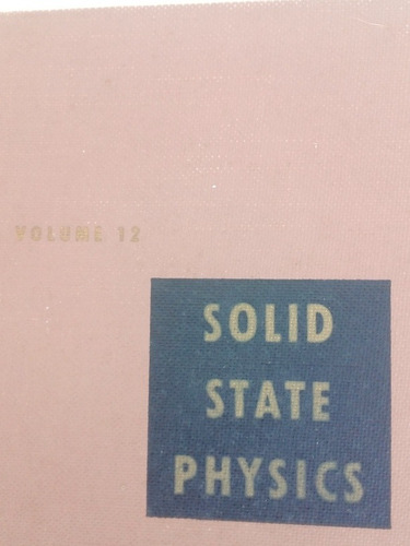 Livro Solid State Physics Advance In Research And Applicatio