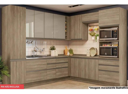 Cozinha Completa Maxxi 13 Peças (4aéreos+4balcões+2paneleiro