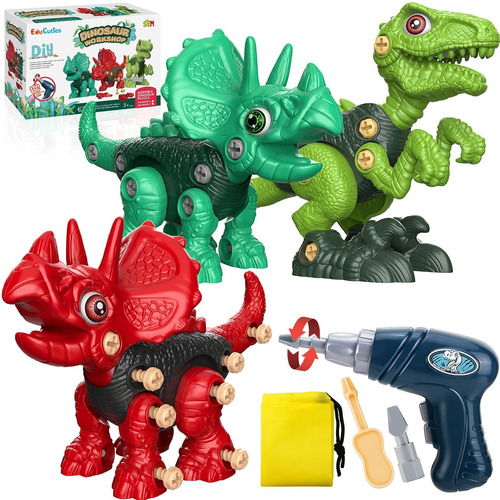 Educuties Juguetes De Dinosaurio Para Niños, 3 Unidades De J