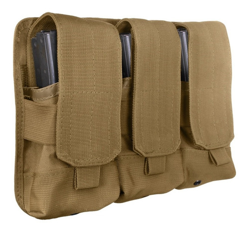 Porta Cargador Séxtuple 6 Molle M4 Ar Ak Cafe 600d Rothco Color Dorado