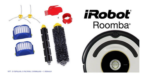 Imagen 2 de 8 de Kit Repuestos Xl Aspiradora Irobot Roomba Serie 600 Stgo.