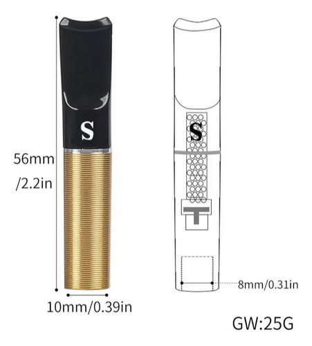 Filtro Tabaco Cigarro Reduce Alquitrán Boquilla Reutilizable