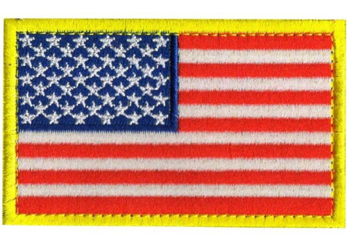 Bandera Usa Flag Parche Con Velcro, Mxusa-001, 1 Parche, Usa