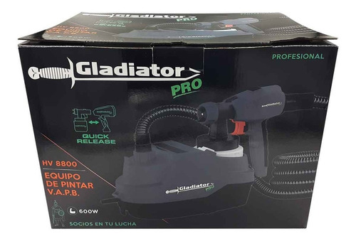 Pistola Para Pintar Hvlp 600w Profesional Gladiator Hv8800 Gris