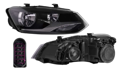 Par Faros Vw Polo Elec Doble As P/halogeno 2021 2022 Depo