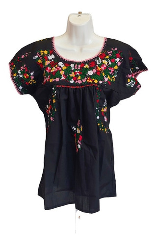 Blusa Artesanal   San Antonino   Bordada A Mano