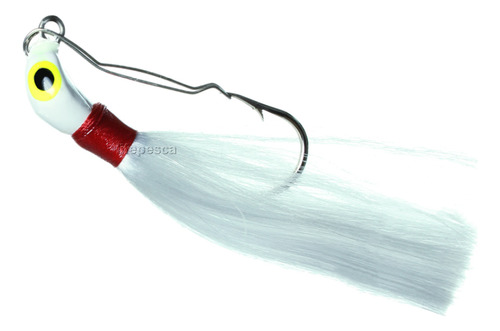 Isca Artificial Lori Jig Xuxinha Anti Enrosco Rabuda 12gr Cor Branca Amarril Vermelho