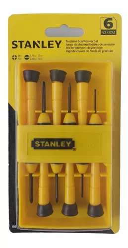 JUEGO DE DESTORNILLADORES PARA JOYERIA 6 PZS STANLEY 66052