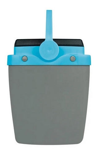 Caixa Térmica Pequena 6l Para Camping Cinza Com Azul Mor