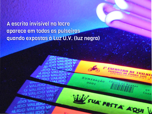 4500 Pulseiras Identificação Vip Festa Evento Personalizada