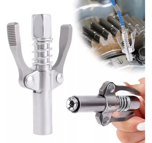 P Kit 3 Bico Pistola Lubrificação Graxeira Aplicador Graxa