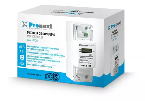 Medidor Consumo Electrico Smart Wifi Monofasico 65a Rieldin