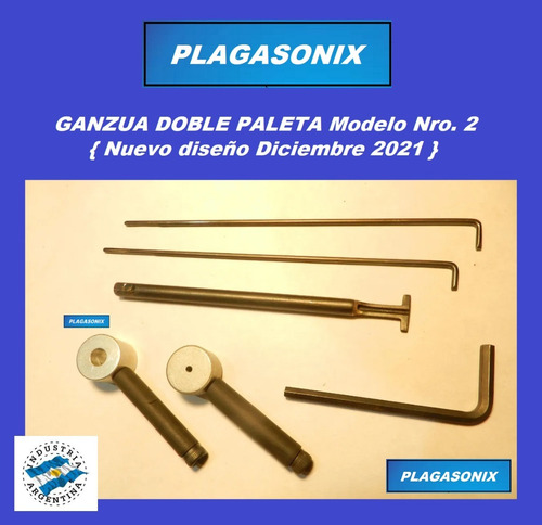 Imagen 4 de 10 de Ganzua Doble Paleta Modelo 02 Industria Argentina Plagasonix
