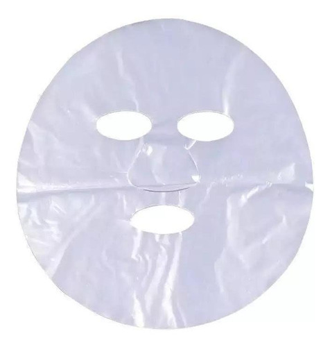 Máscara Facial Transparente Plástico Filme 100un Estética