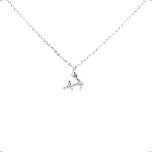 Collar Dije Zodiaco Plata .925 De 45 Cm Mujer Hombre Agálea Color Sagitario