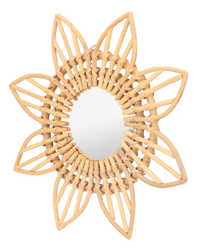 Espejo Rattan Innovador Arte Decoración Maquillaje Retro