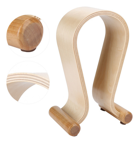 Soporte Para Auriculares En Forma De U, Pantalla De Madera D