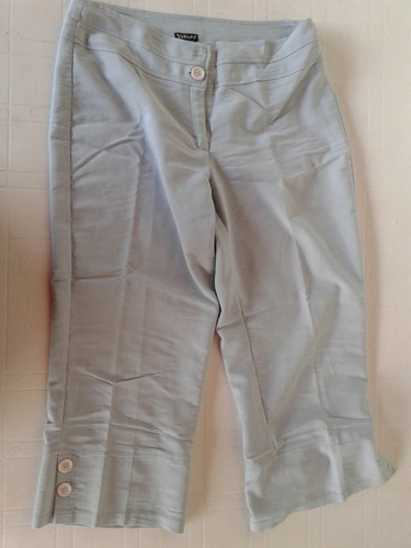 Pantalon Pescador Color Celeste Agua, Talle M