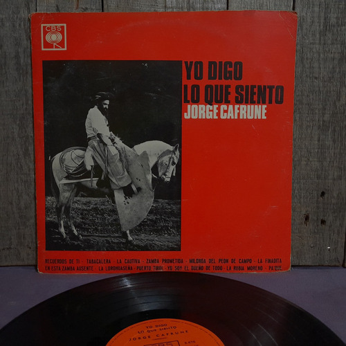 Jorge Cafrune - Yo Digo Lo Que Siento - Ed Arg  Vinilo Lp